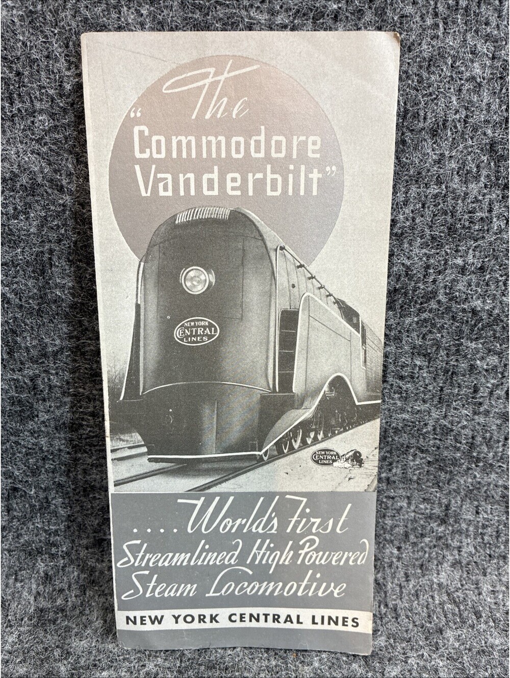 1934 New York Central Lines Commodore Vanderbilt Streamline Locomotive Brochure